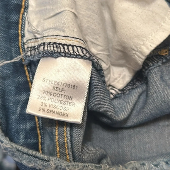 Current Air Ruffle Bell Bottom Capri Jeans Frayed Waist GG - Picture 4 of 4